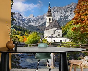 Church in the Alps in autumn by iPics Photography