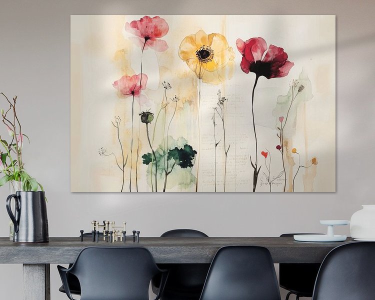 Voorbeeld van het werk in een kamer