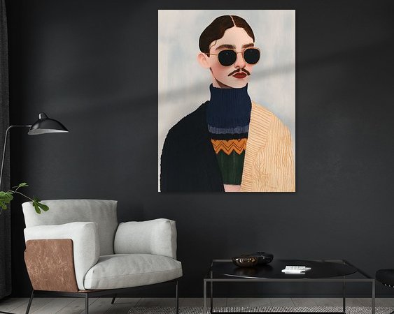 Voorbeeld van het werk in een kamer