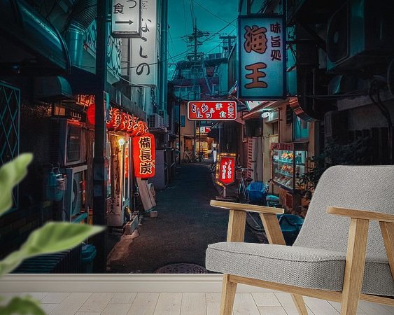 Voorbeeld van het werk in een kamer