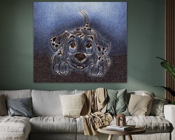 Dalmatian puppy drawing . by Jose Lok