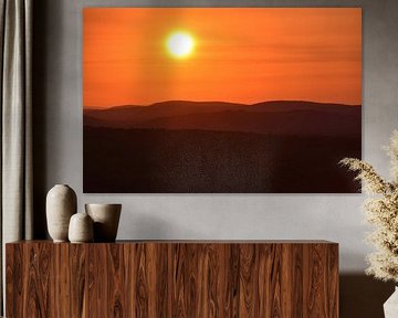 A sunrise on an autumn morning by Claude Laprise
