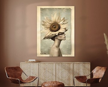 Vintage Sunflower Mood van Jacky