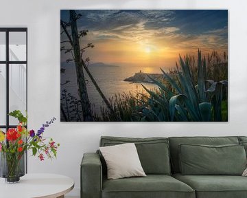 Bovio-plein bij zonsondergang, Piombino van Stefano Orazzini