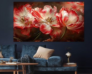 Hollandse meester lelies in rood van Franka Poulain