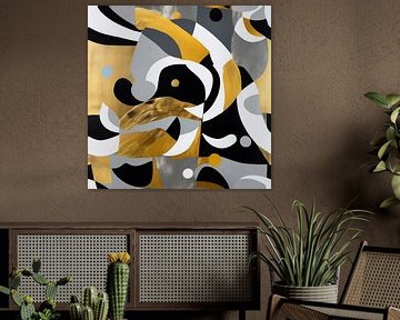 Gold Edition - 02 Love Game Abstract Pop Art - Felix von Altersheim - Samenwerkingsteam W 32 van Team W 32 Gallery