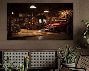Voorbeeld van het werk in een kamer