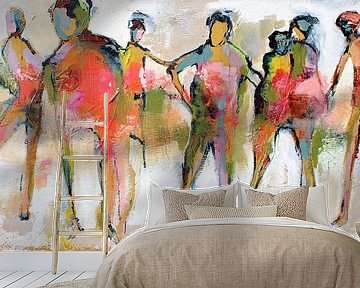 Connected people together van Atelier Paint-Ing