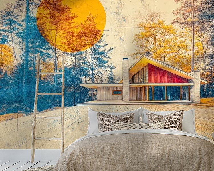 Voorbeeld van het werk in een kamer