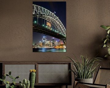 Sydney Harbour Bridge and Circular Quay at night by Ricardo Bouman