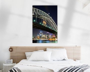 Sydney Harbour Bridge und Circular Quay bei Nacht von Ricardo Bouman