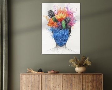 cactusbloem hoofd van Franka Poulain