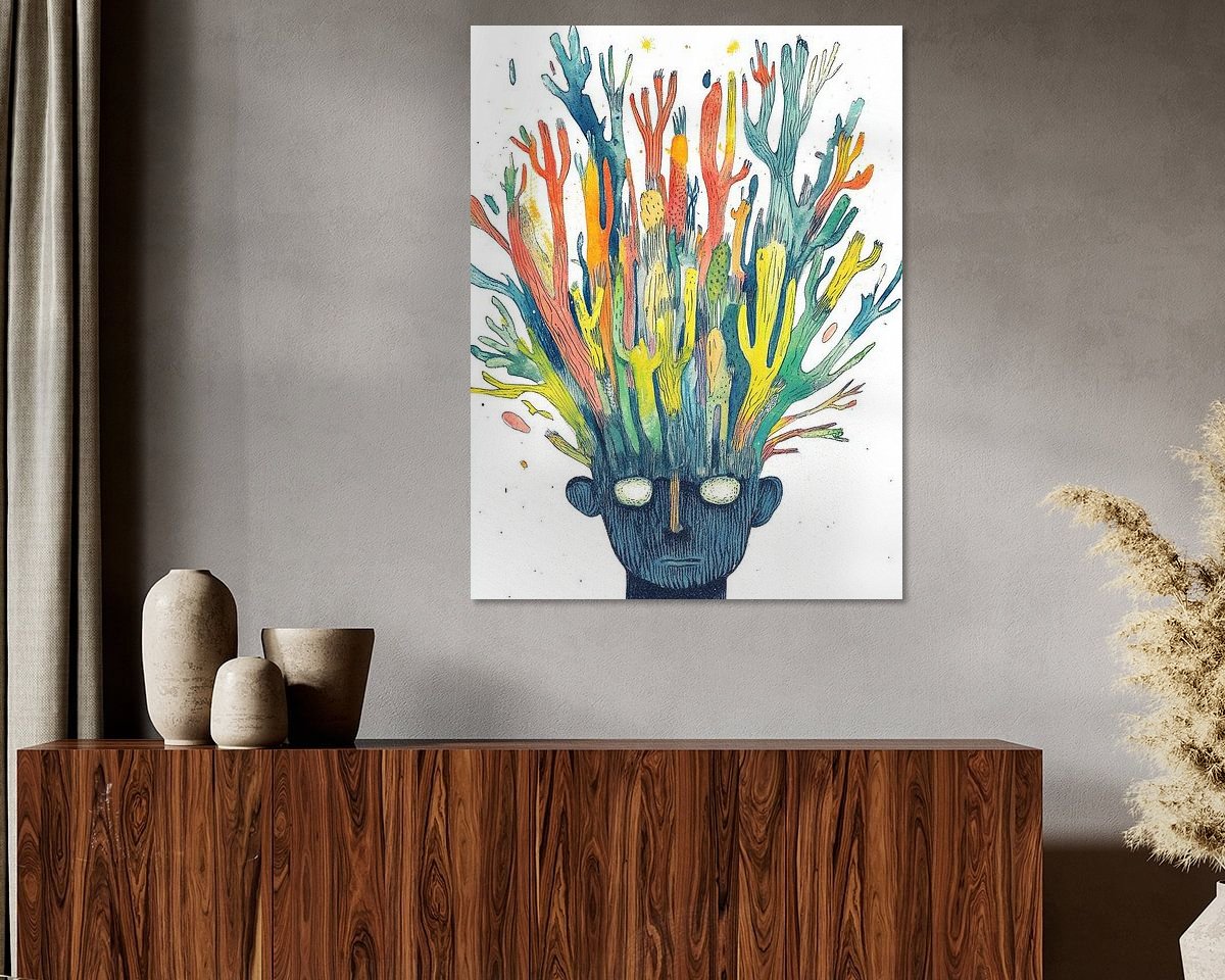 Voorbeeld van het werk in een kamer