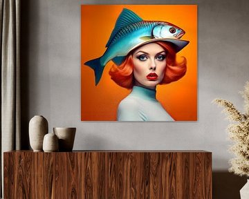 Fishy Hat Elegance - Orange Pride van Marianne Ottemann - OTTI