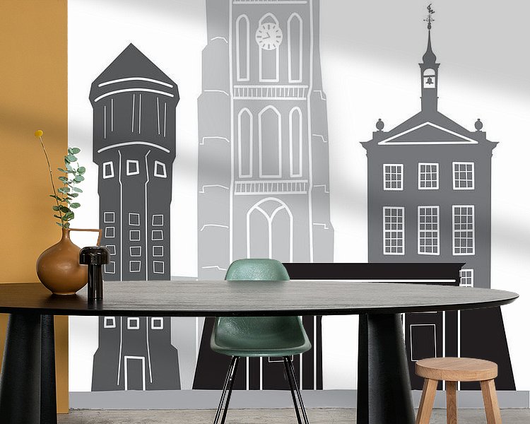 Voorbeeld van het werk in een kamer