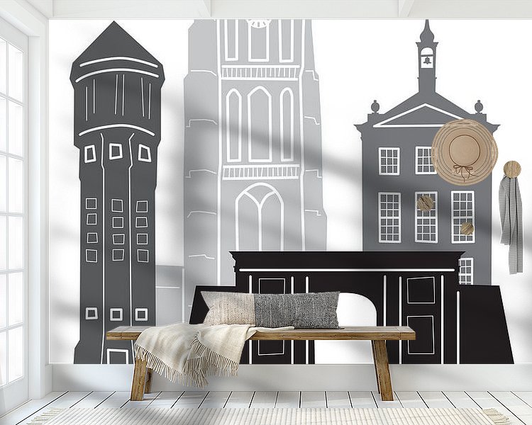 Voorbeeld van het werk in een kamer