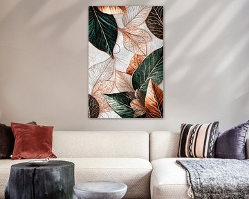 Gold leaf pattern by Poster Art Shop