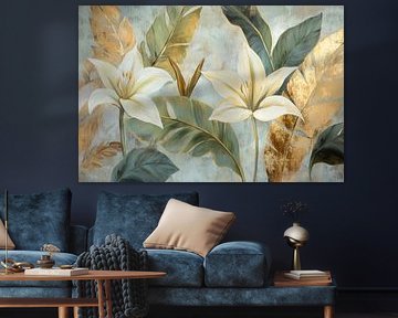 Blühende Lilien von Poster Art Shop