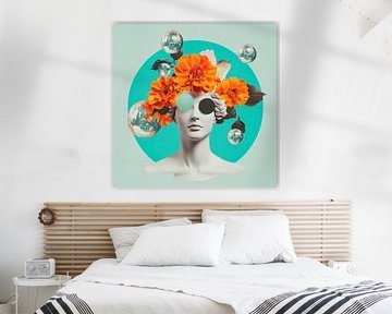 Flower head art by Poster Art Shop