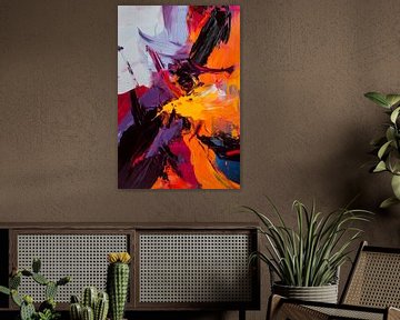 Kleurenexplosie abstract van Poster Art Shop