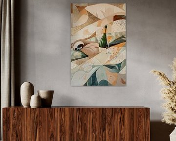 Liggende uil van Poster Art Shop
