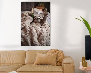 Le plaisir du paresseux sur Poster Art Shop