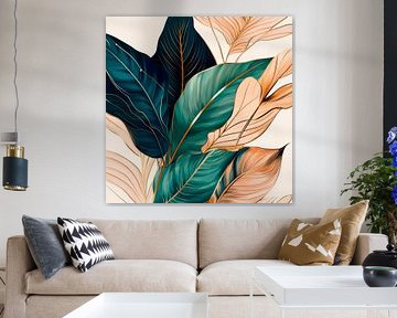 Pflanzenblatt Muster von Poster Art Shop