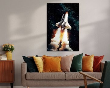 Space rocket by Poster Art Shop
