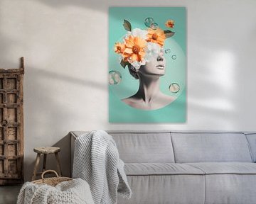 Tête fleurie sur Poster Art Shop