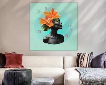 Couronne de fleurs Beauté sur Poster Art Shop