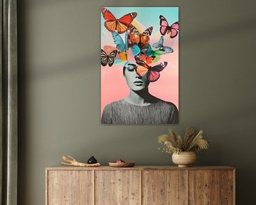Vlinder gedachten van Poster Art Shop