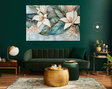 Blüten und Blätter von Poster Art Shop
