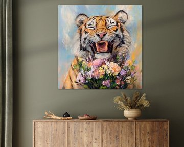Lächelnder Tiger von Poster Art Shop
