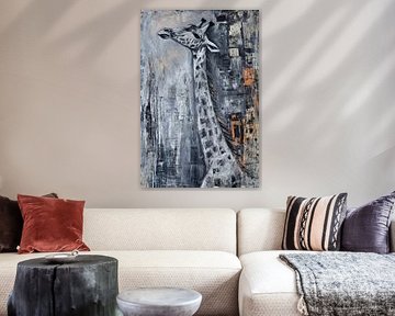 Giraffe kunstwerk van Poster Art Shop