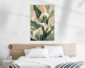 Lilies and leaves by Poster Art Shop
