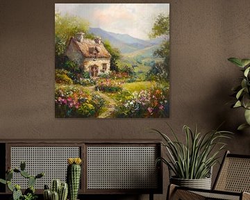 Maison de fleurs Landidylle sur Poster Art Shop