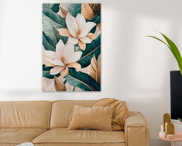 Tropical magnolia blossoms by Poster Art Shop