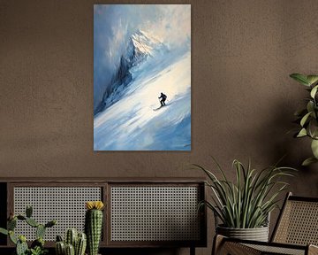 Piste afdaling sneeuw van Poster Art Shop