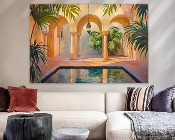 Piscine dans l'oasis sur Poster Art Shop