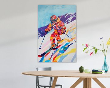 Skikleur beweging van Poster Art Shop