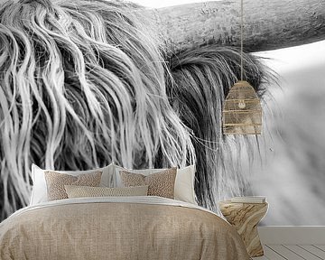 Silent in the Forest - Black Woodpecker in Monochrome by Femke Ketelaar