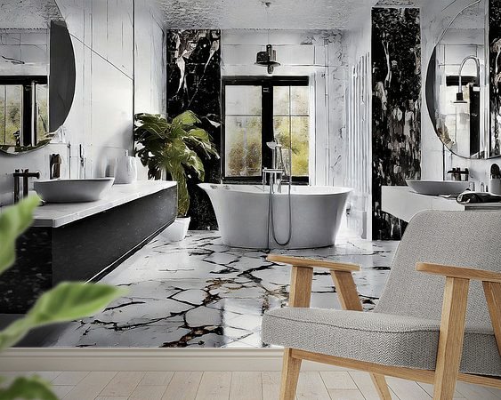 Voorbeeld van het werk in een kamer