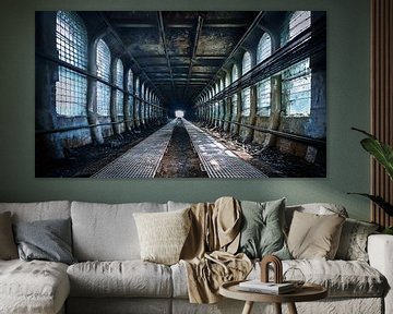 Tunnel met zonnestralen van Mustafa Kurnaz