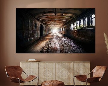 Tunnel met zonnestralen van Mustafa Kurnaz
