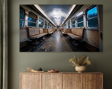 Verloren plaats trein met verlichting van Mustafa Kurnaz