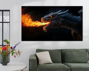 Draak spuwt vuur van TheXclusive Art