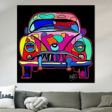 Abstraktes farbenfrohes Gemälde des berühmten VW KEVER