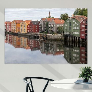 Bunte Häuser in Trondheim