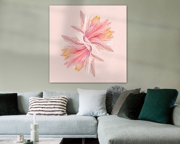 Abstracte Bloemen Aquarel van Marina Lijesnic