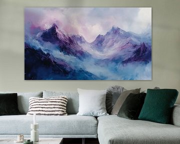 Abstrakte alpine Berge in Farbe von TheXclusive Art